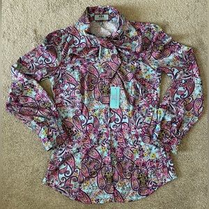 Hawes & Curtis shirt with tie front (Women’s size UK fitted 10)